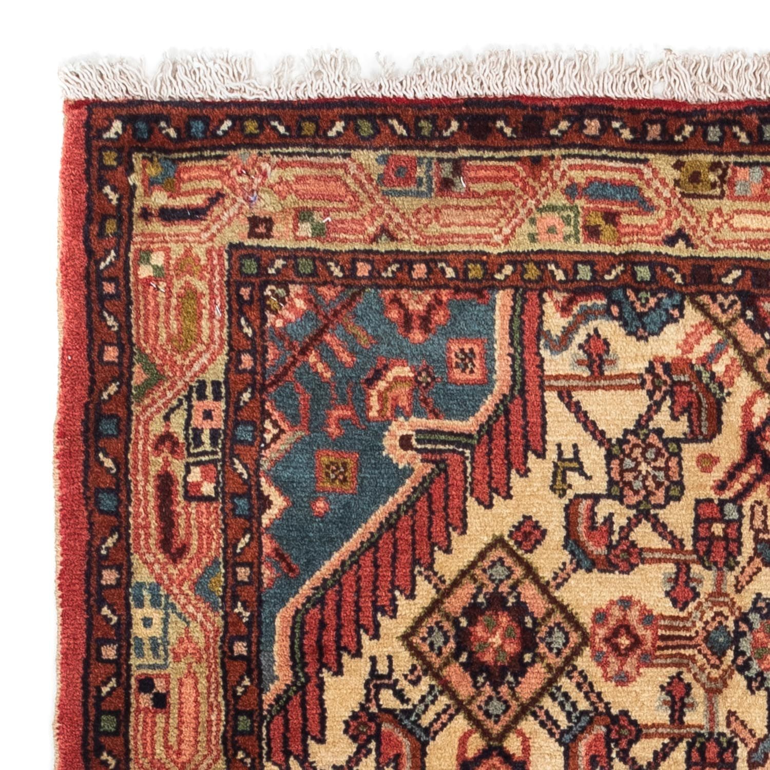 Tapis persan - Nomadic - 134 x 76 cm - rouge clair