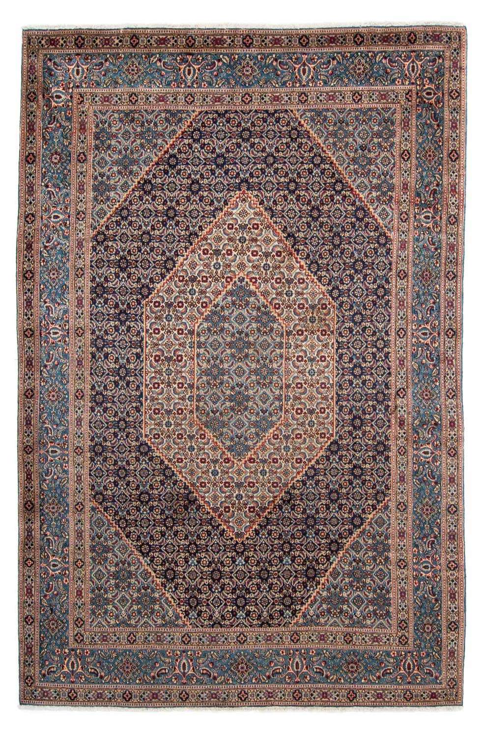 Tapis persan - Classique - 305 x 208 cm - bleu foncé