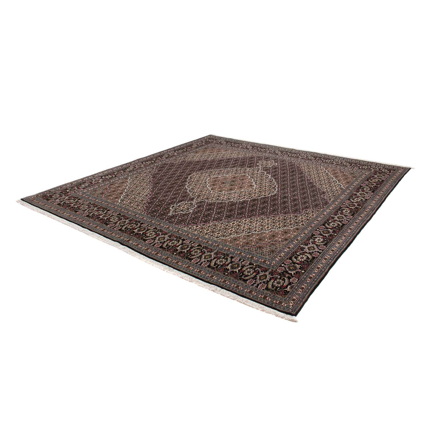 Persisk tæppe - Tabriz - Royal firkantet  - 251 x 249 cm - mørkeblå