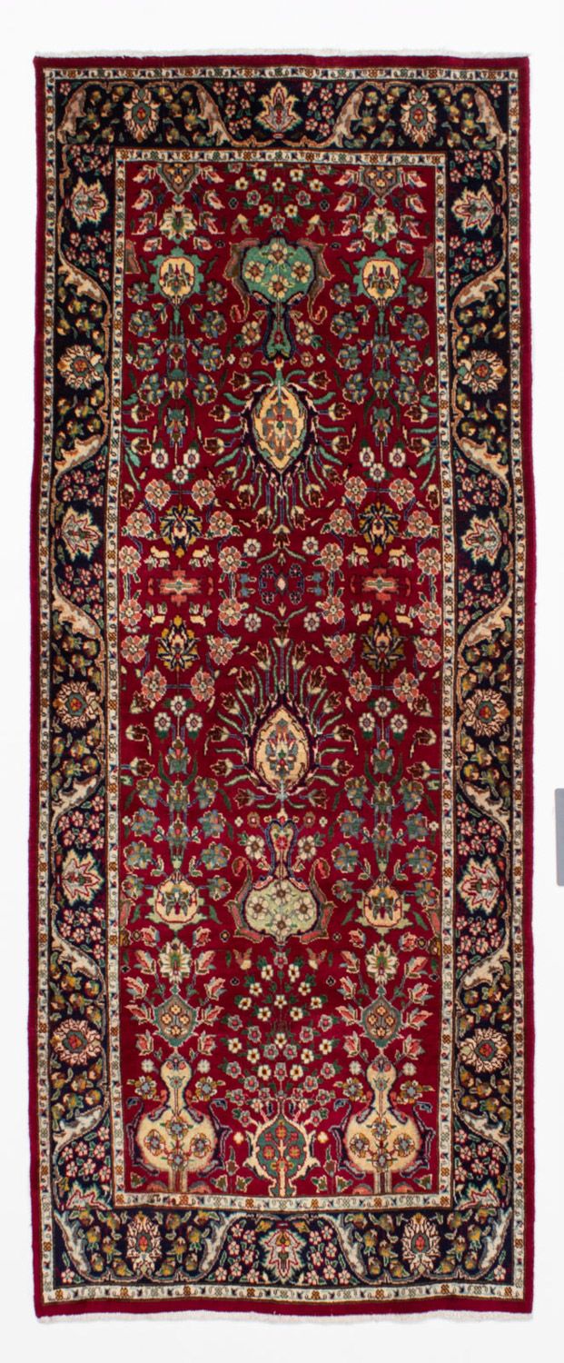 Corredor Tapete Persa - Tabriz - 265 x 106 cm - vermelho escuro