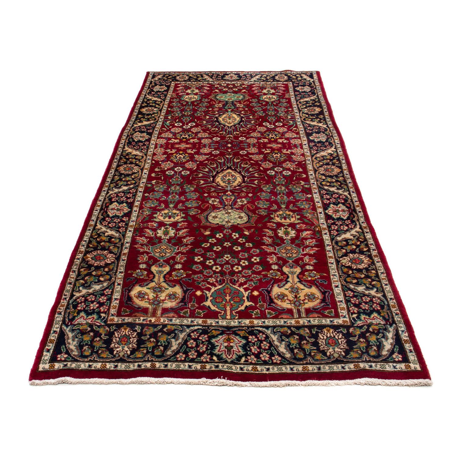 Tapis de couloir Tapis persan - Tabriz - 265 x 106 cm - rouge foncé