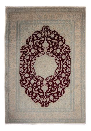 Tapis persan - Nain - 349 x 248 cm - rouge foncé