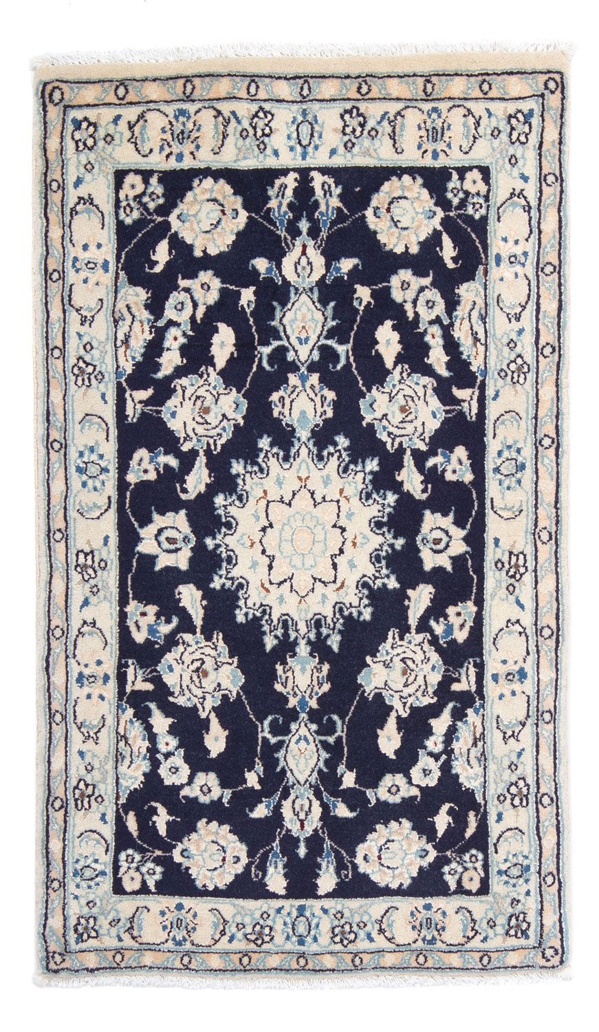 Tapete Persa - Nain - Royal - 94 x 54 cm - azul escuro