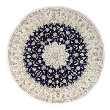 Tapis persan - Nain ronde  - 290 x 290 cm - bleu foncé