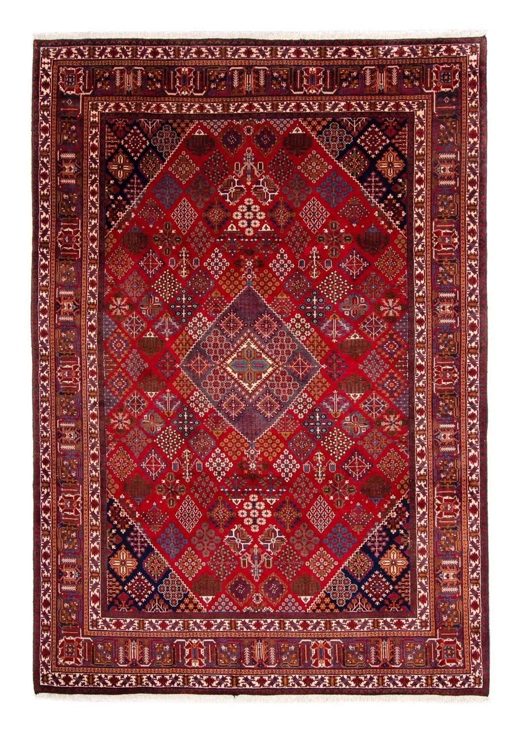 Alfombra persa - Nómada - 370 x 260 cm - rojo oscuro