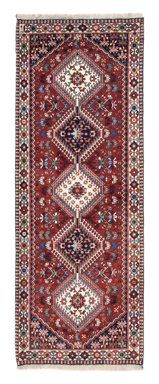 Løper Persisk teppe - Nomadisk - 211 x 82 cm - mørk rød
