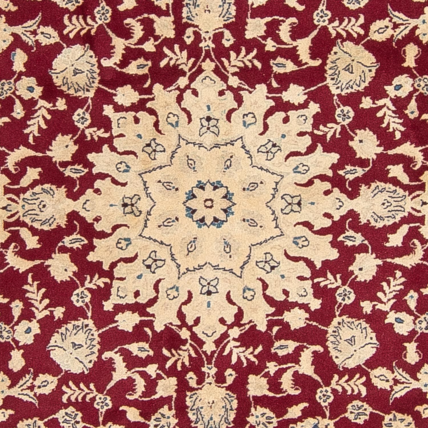 Alfombra persa - Nain redondo  - 242 x 242 cm - rojo oscuro