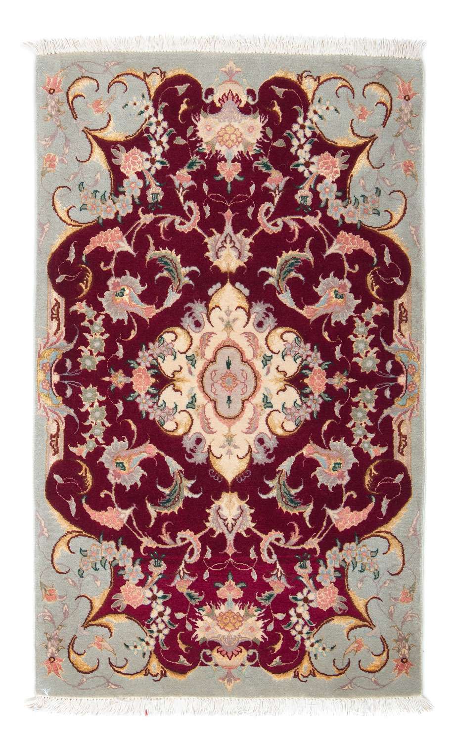 Tapete Persa - Tabriz - Royal - 96 x 58 cm - vermelho escuro
