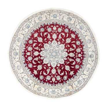 Perzisch tapijt - Nain rond  - 245 x 245 cm - donkerrood