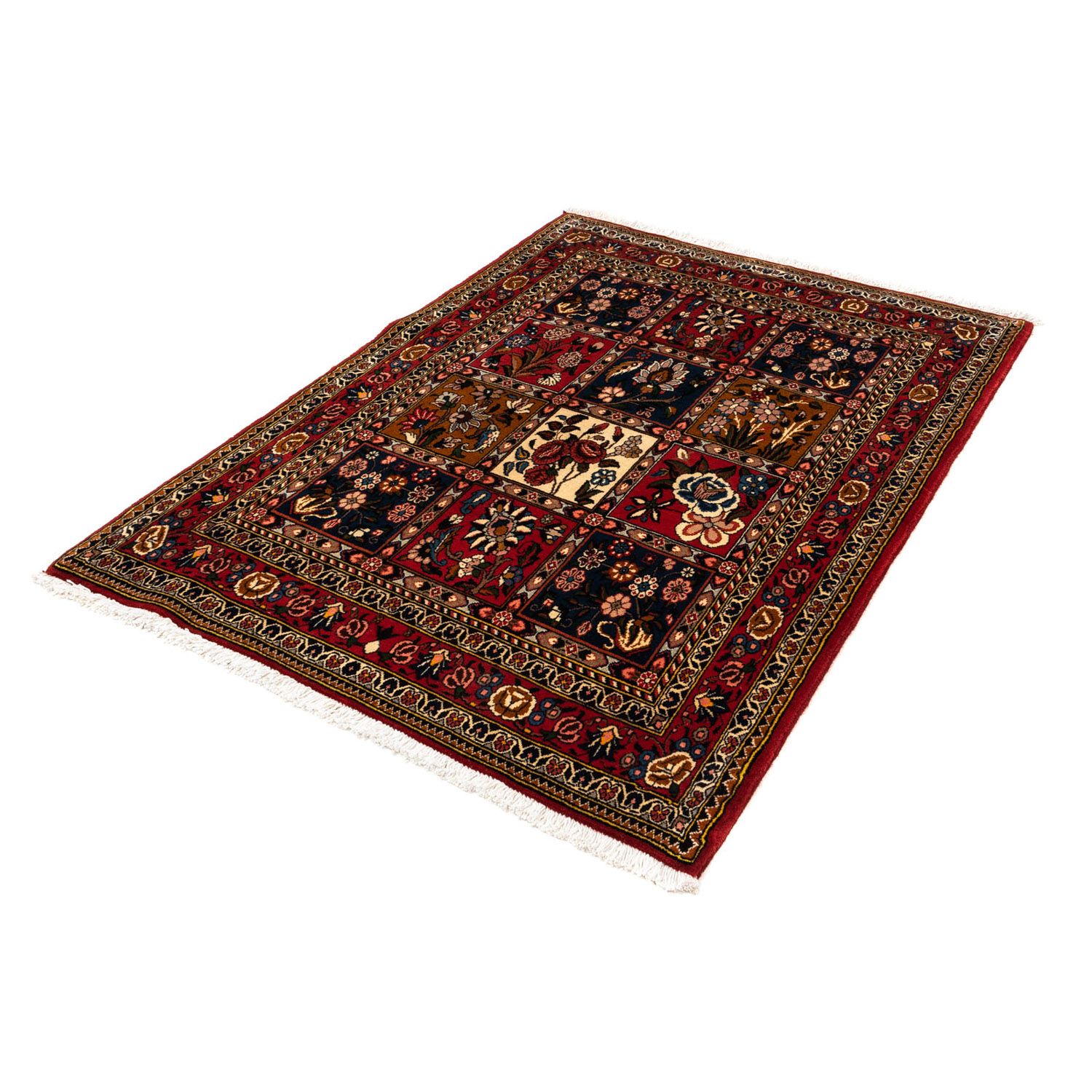 Tapis persan - Nomadic - 158 x 112 cm - rouge foncé