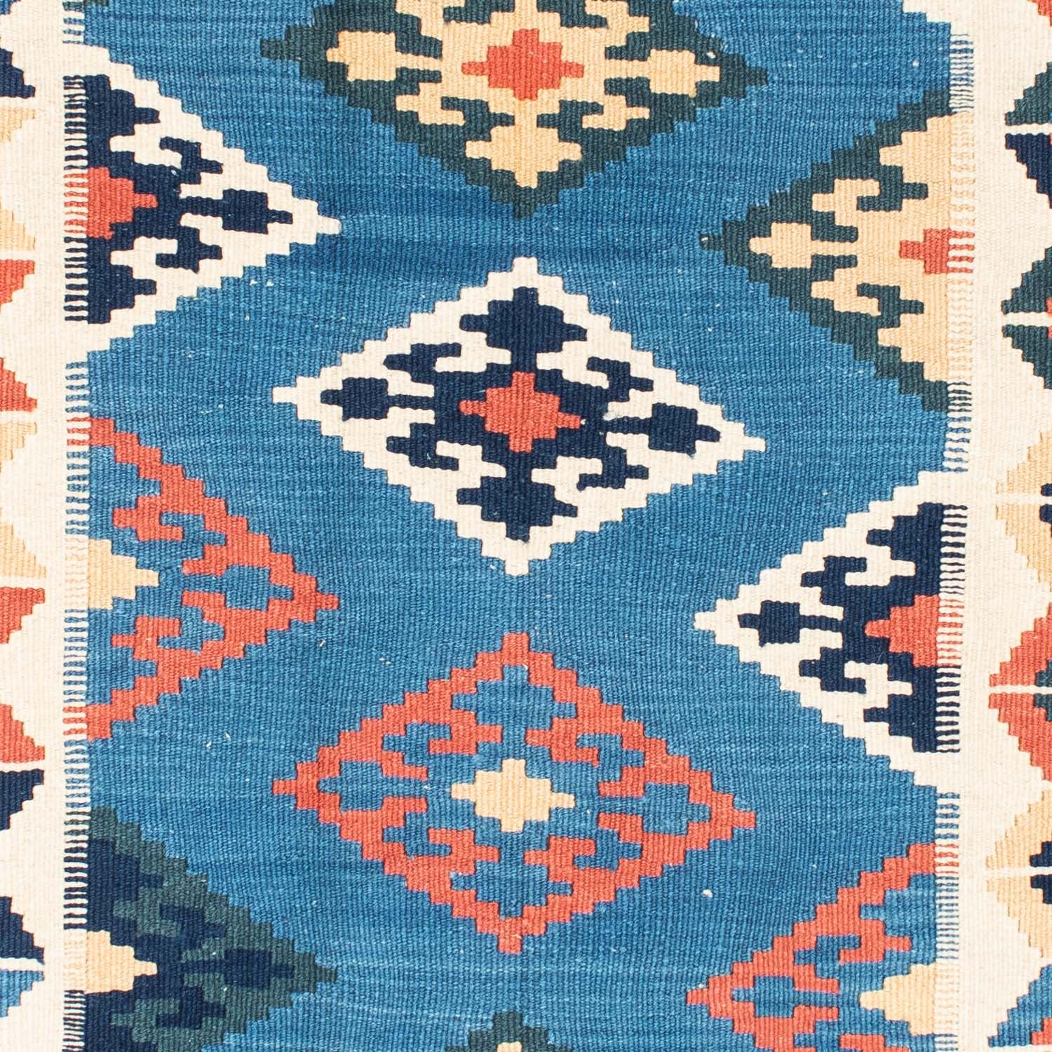 Tapete Kelim - Oriental - 194 x 133 cm - azul