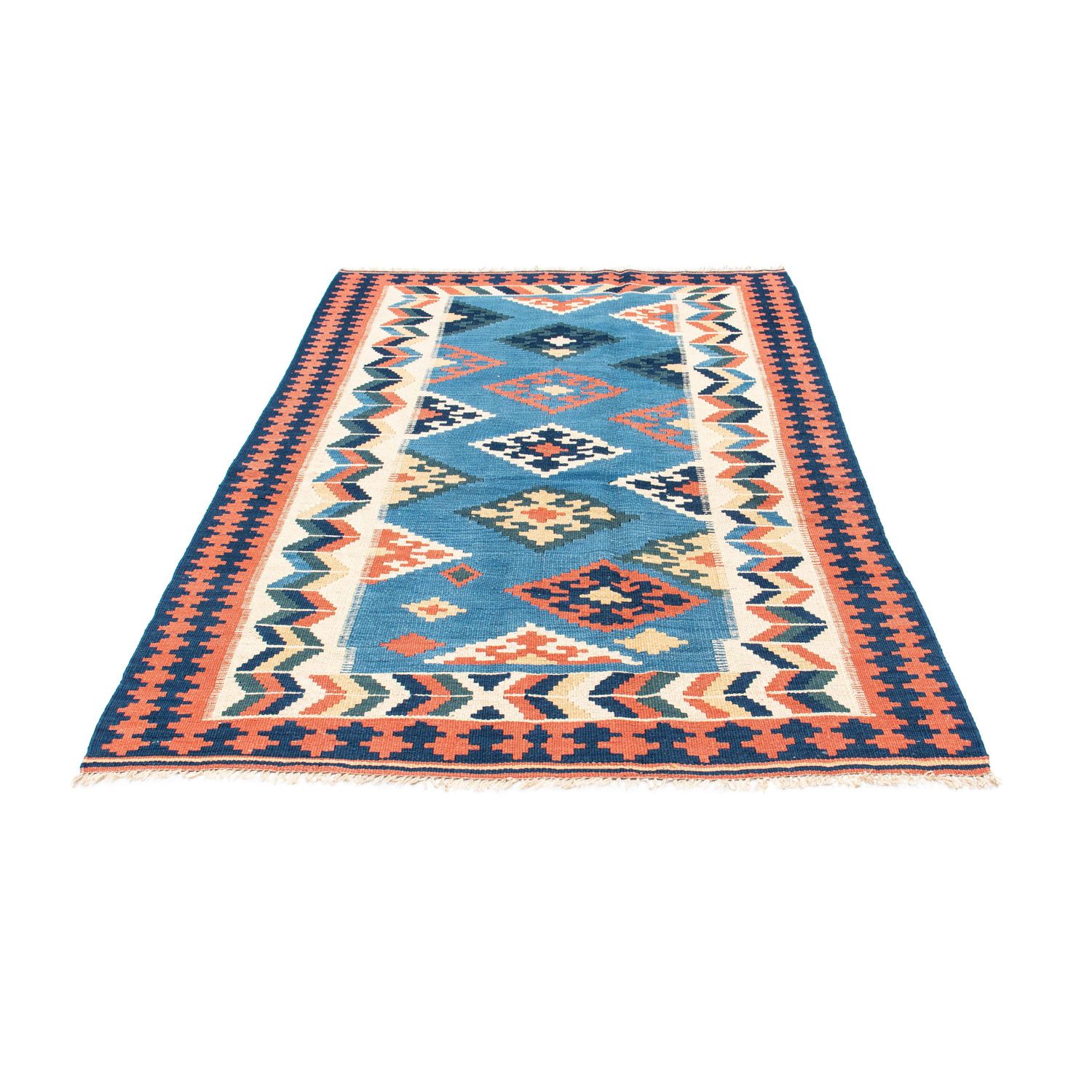 Tapis Kelim - Oriental - 194 x 133 cm - bleu