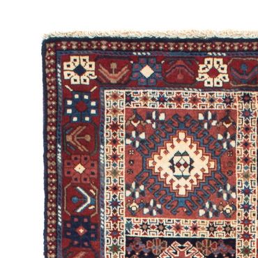 Tapis de couloir Tapis persan - Nomadic - 197 x 84 cm - rouge foncé