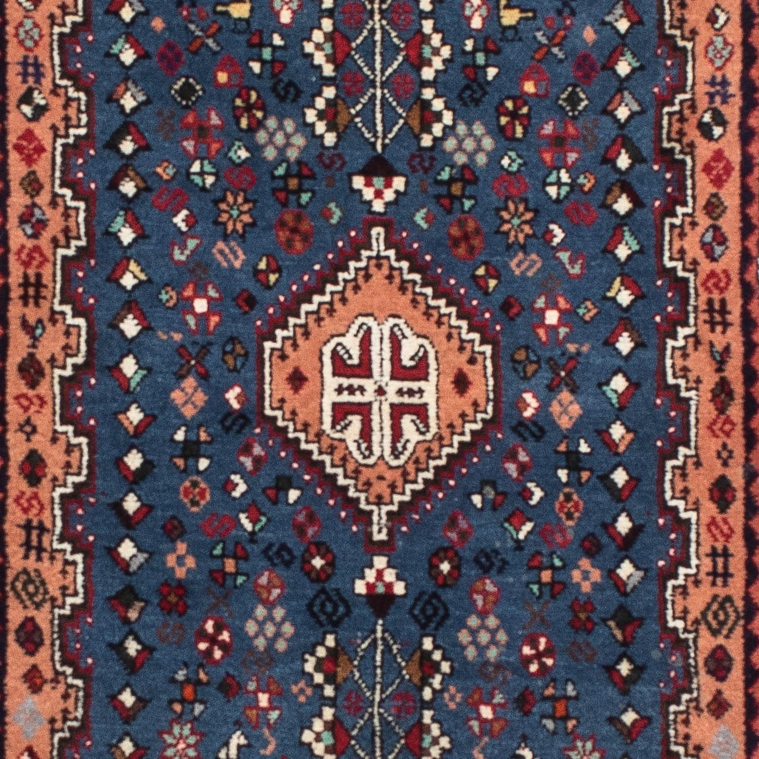 Alfombra de pasillo Alfombra persa - Nómada - 206 x 78 cm - azul oscuro