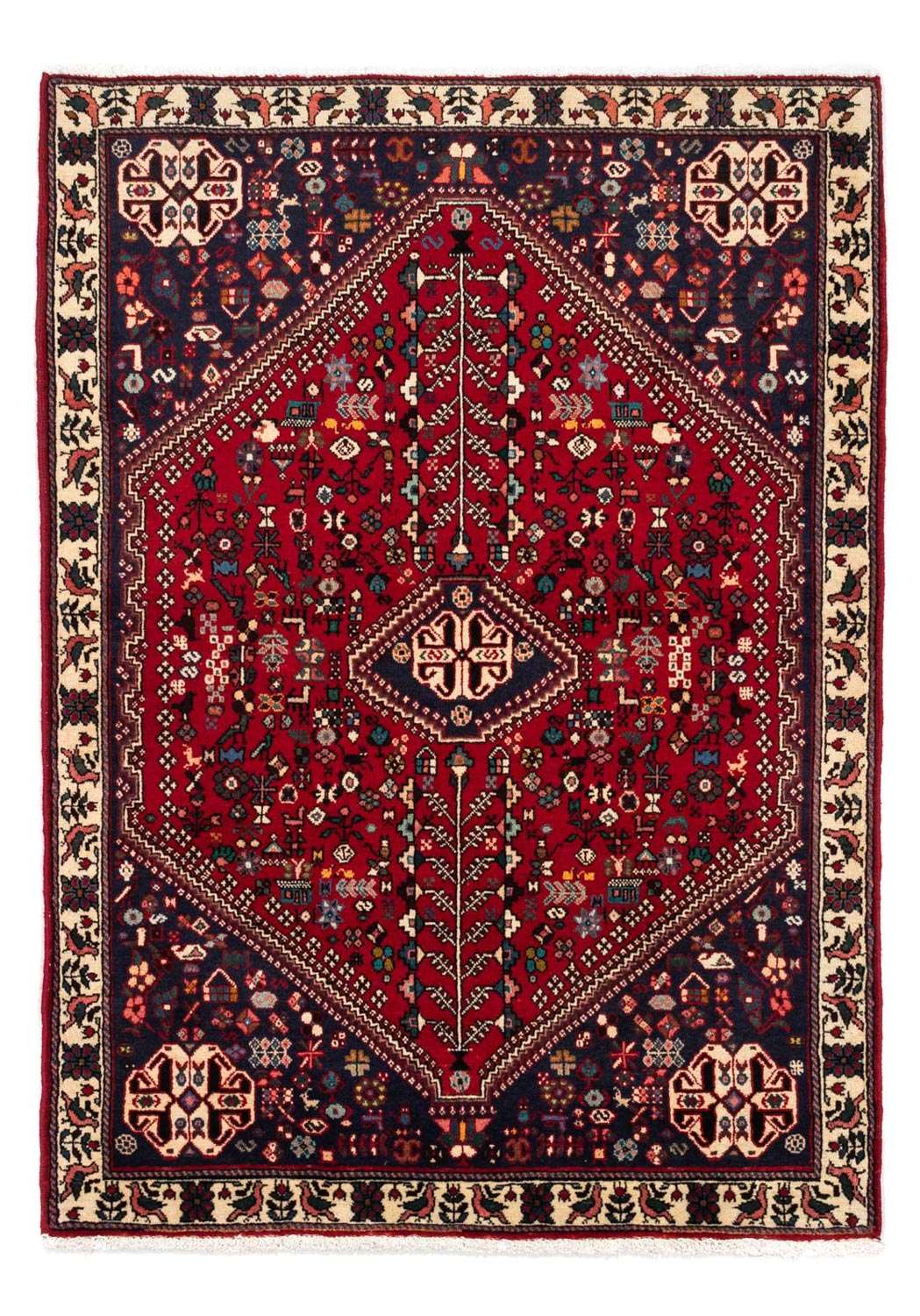 Alfombra persa - Nómada - 154 x 107 cm - rojo oscuro