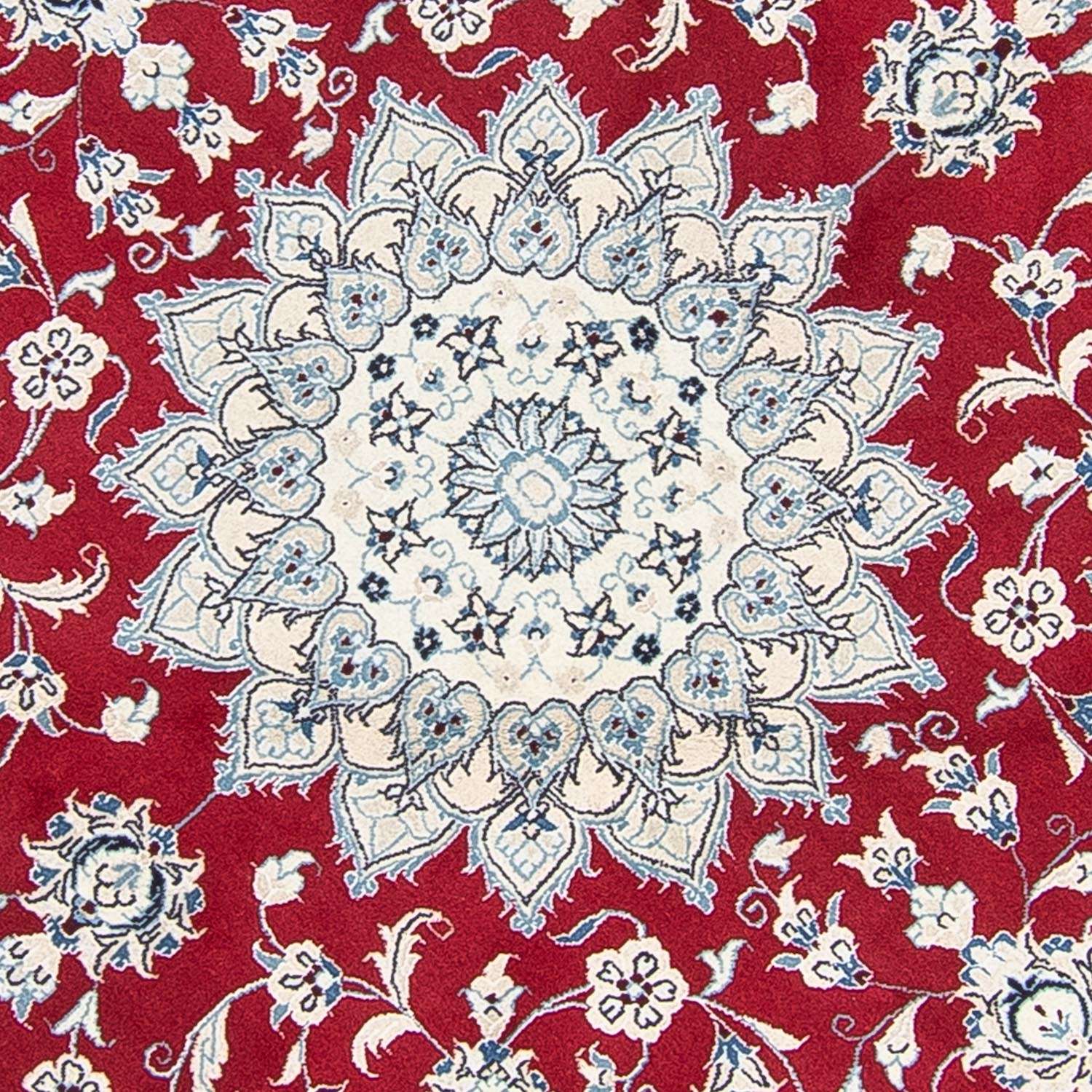 Alfombra persa - Nain redondo  - 250 x 250 cm - rojo oscuro