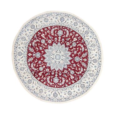 Perzisch tapijt - Nain rond  - 250 x 250 cm - donkerrood