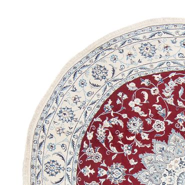 Perzisch tapijt - Nain rond  - 250 x 250 cm - donkerrood