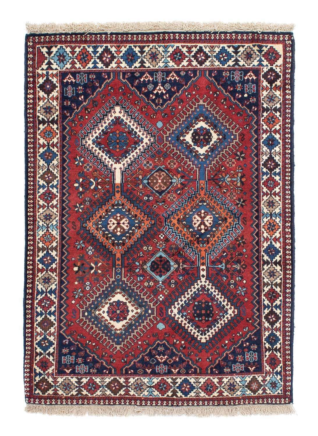 Perski dywan - Nomadyczny - 147 x 102 cm - czerwony