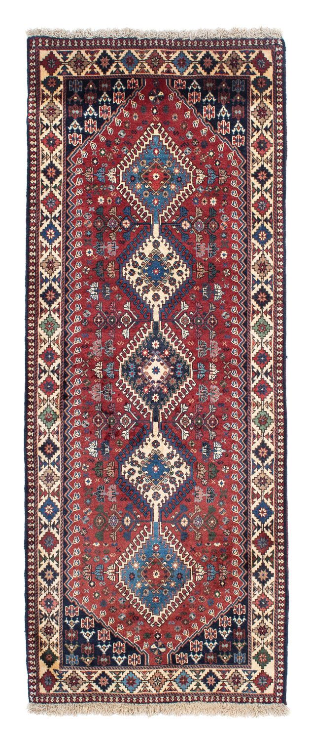 Tapis de couloir Tapis persan - Nomadic - 210 x 83 cm - rouge foncé