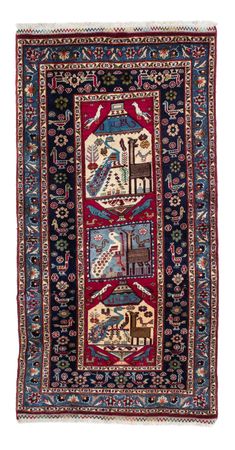 Loper Baluch tapijt - 200 x 107 cm - donkerblauw