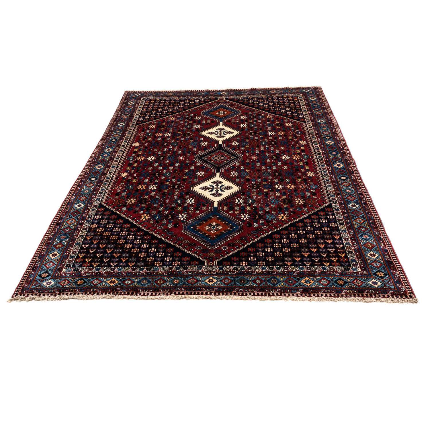 Persisk teppe - Nomadisk - 320 x 205 cm - mørk rød