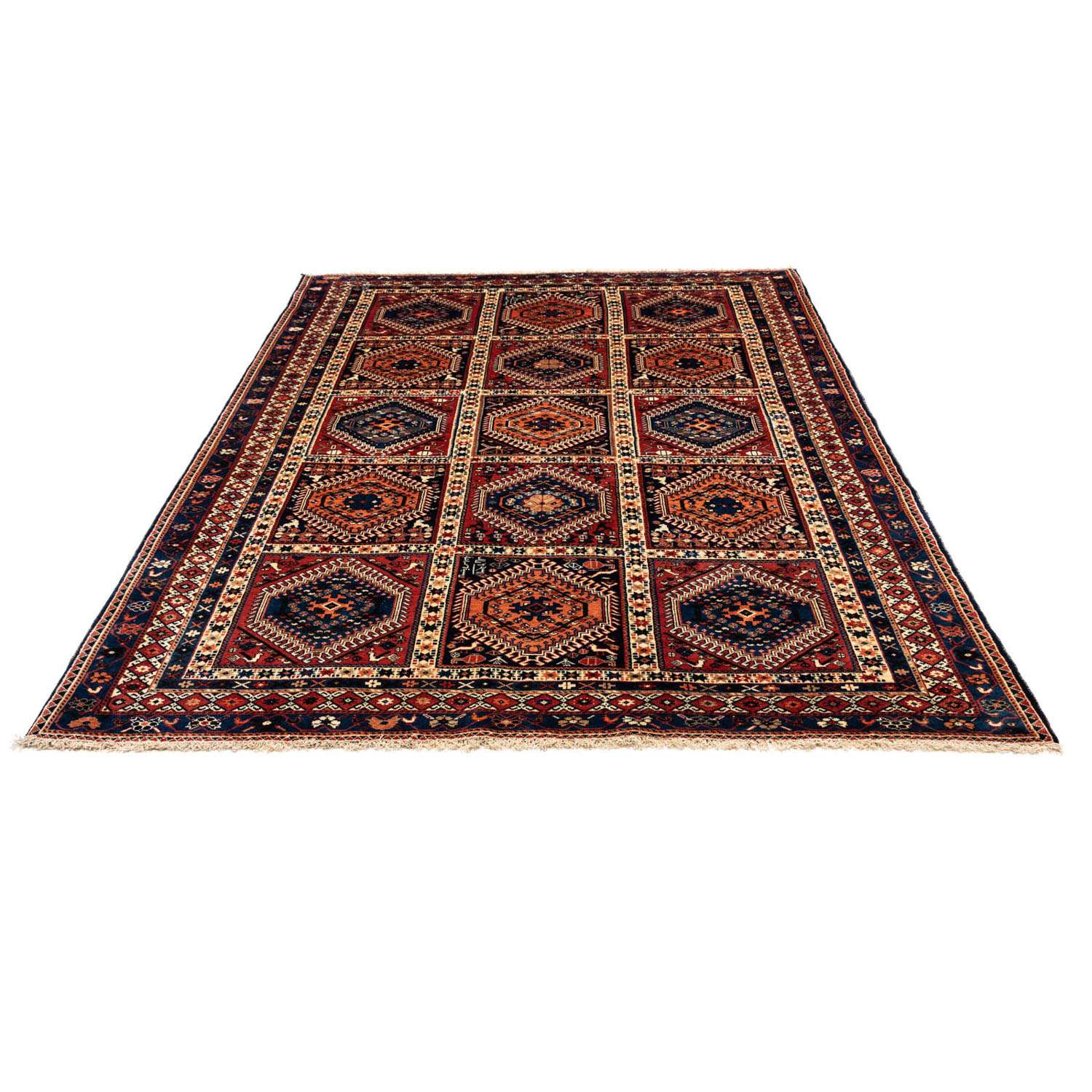 Persisk tæppe - Nomadisk - 318 x 217 cm - mørkeblå