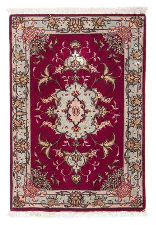 Alfombra Persa - Tabriz - Real - 87 x 60 cm - rojo oscuro