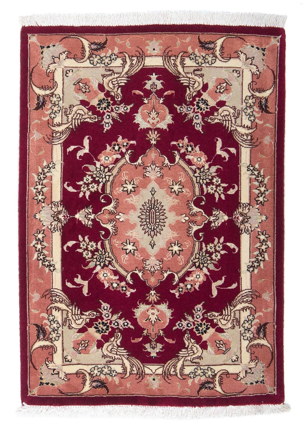 Persisk matta - Tabriz - Royal - 85 x 61 cm - mörkröd