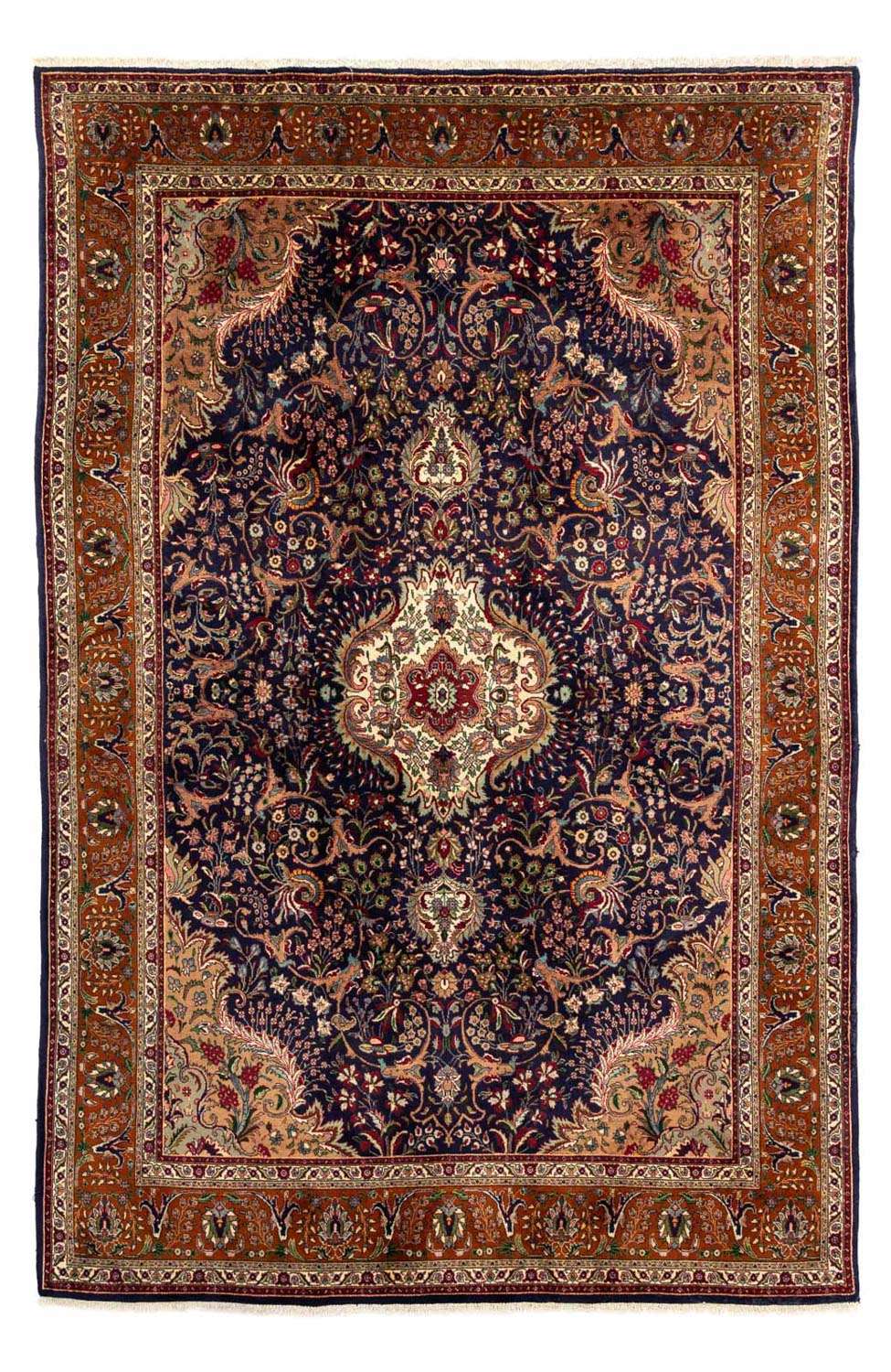 Dywan perski - Klasyczny - 233 x 179 cm - ciemnoniebieski