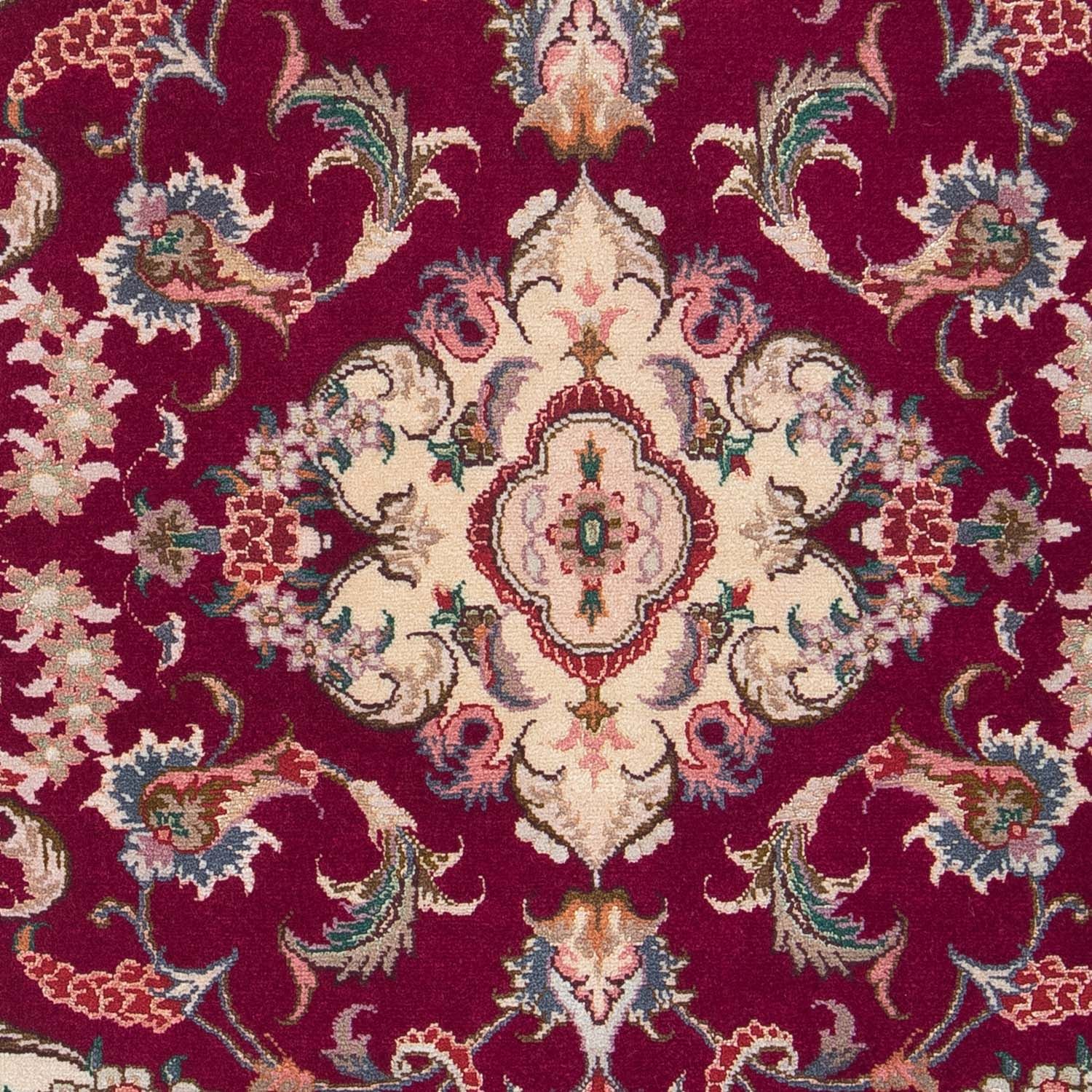 Tapis persan - Tabriz - Royal - 90 x 60 cm - rouge foncé