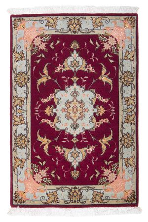 Alfombra Persa - Tabriz - Real - 90 x 60 cm - rojo oscuro