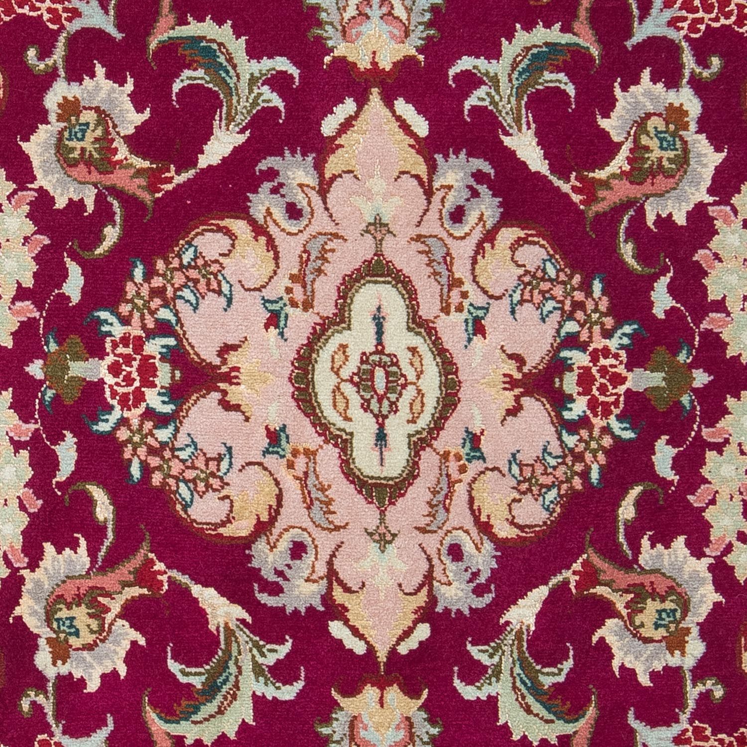 Tapis persan - Tabriz - Royal - 90 x 60 cm - rouge foncé