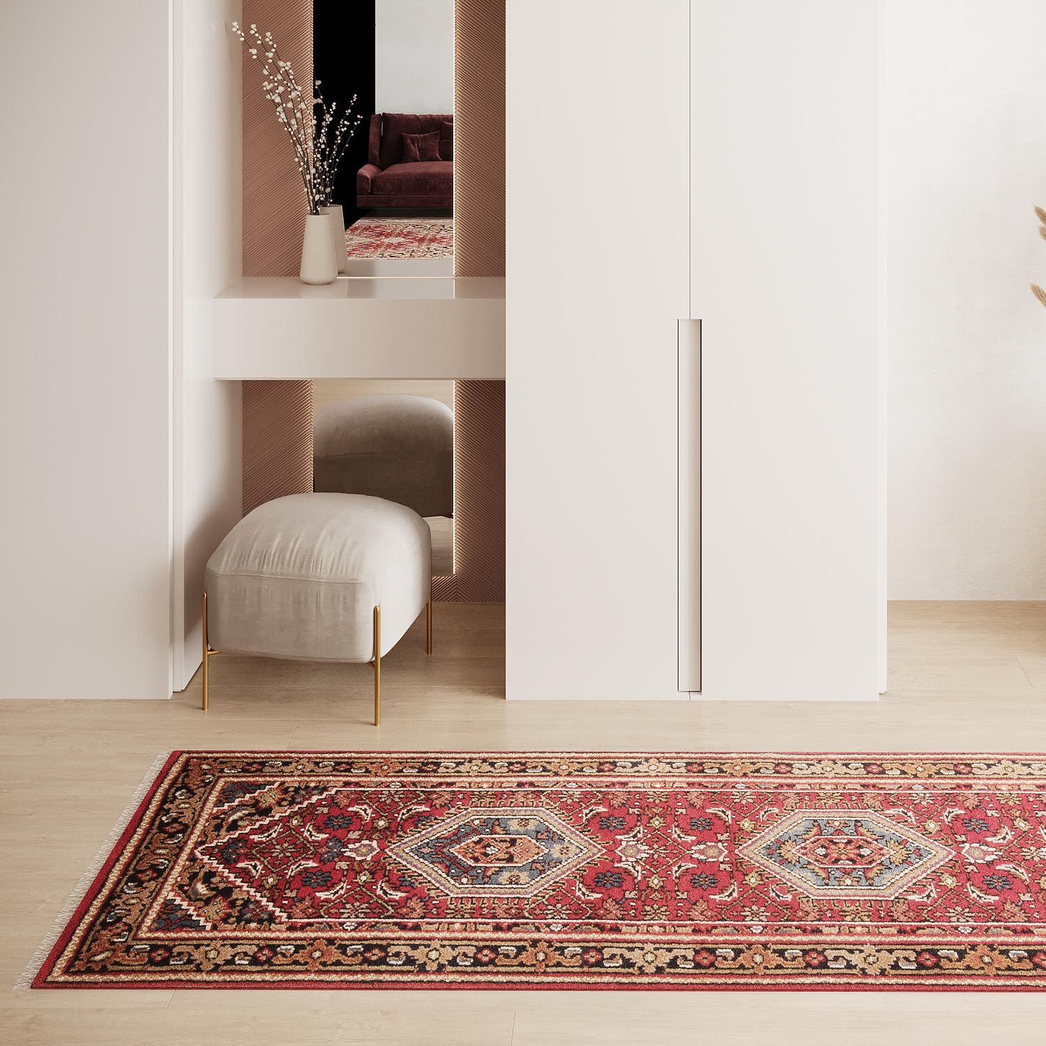 Tapis oriental - Bidjar - Indus - Bombay - tapis de couloir