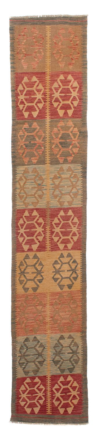 Tapis de couloir Tapis Kelim - Splash - 395 x 72 cm - multicolore