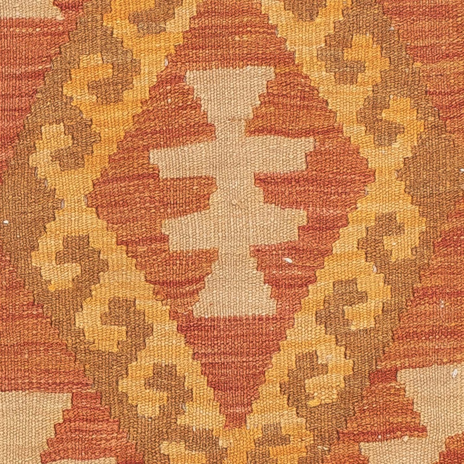 Runner Kelim Rug - Splash - 200 x 60 cm - rust