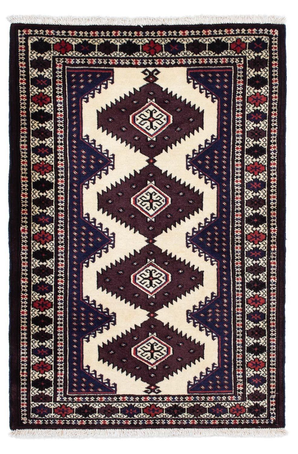 Tappeto Turkaman - 139 x 87 cm - multicolore