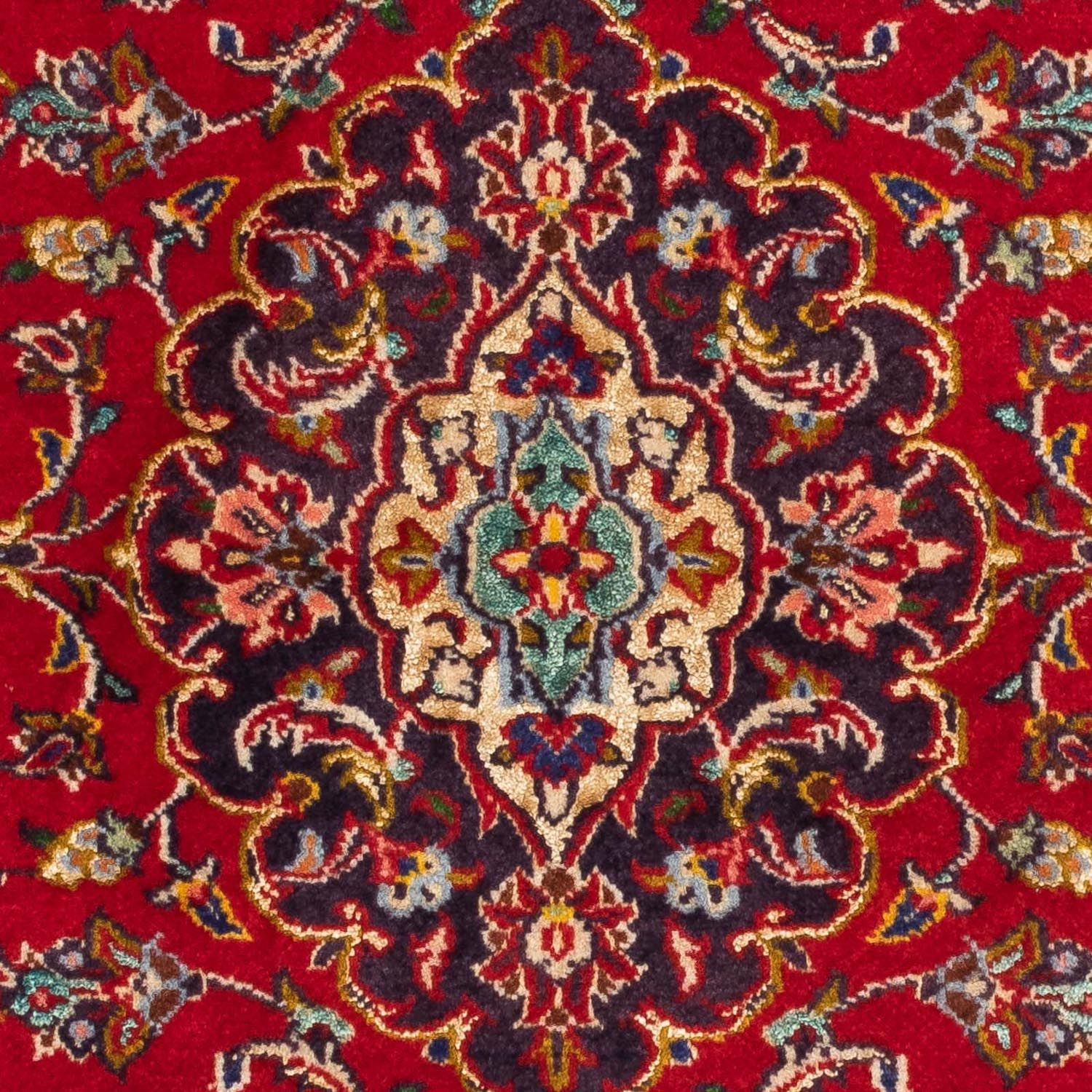 Alfombra persa - Keshan - 118 x 78 cm - rojo