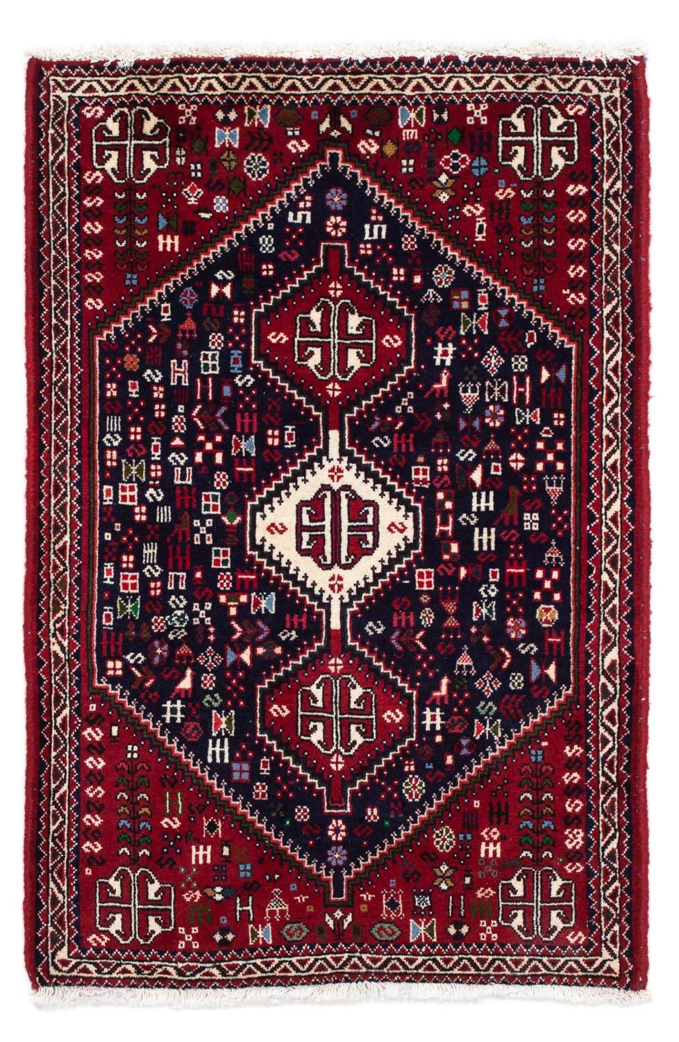 Tapis persan - Nomadic - 117 x 76 cm - bleu foncé