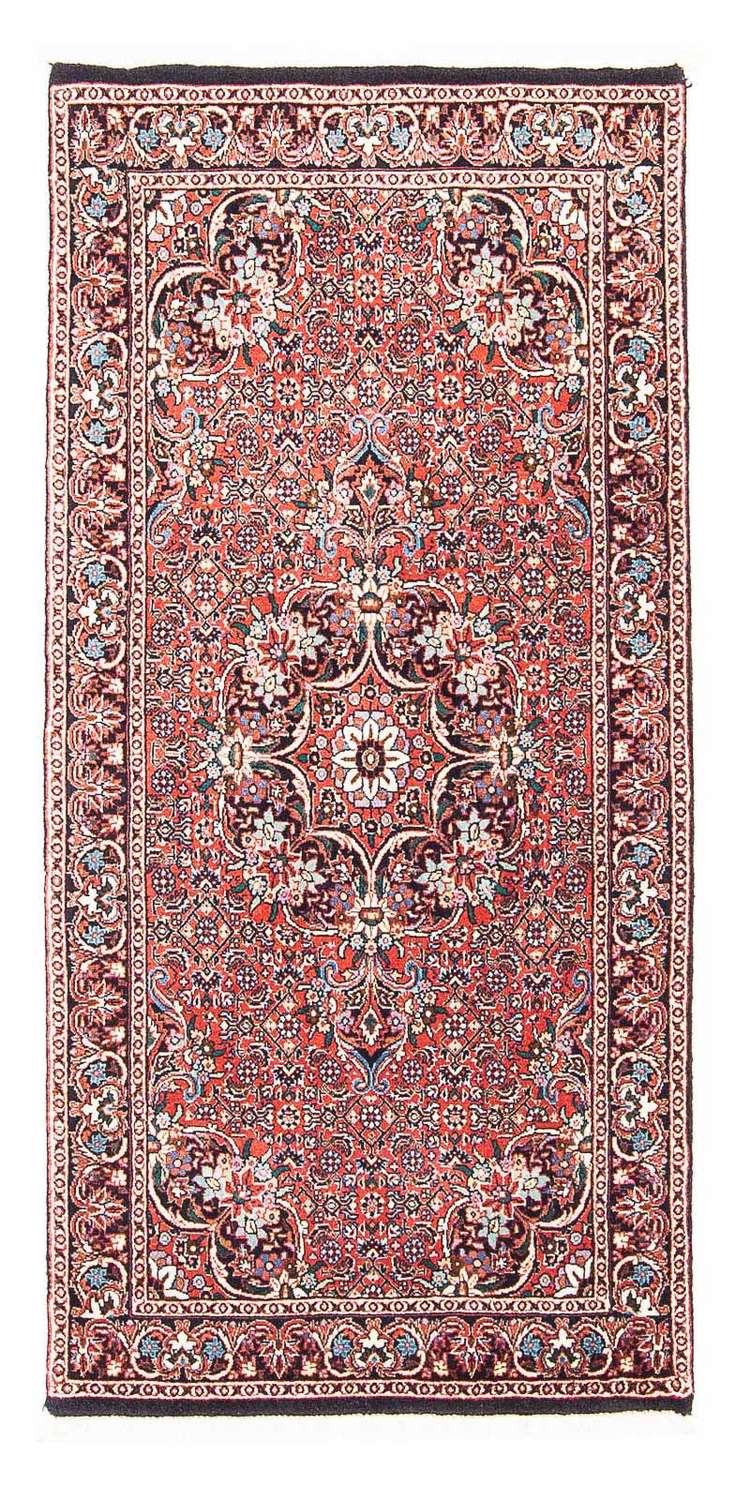 Alfombra persa - Bidjar - 142 x 67 cm - rojo claro