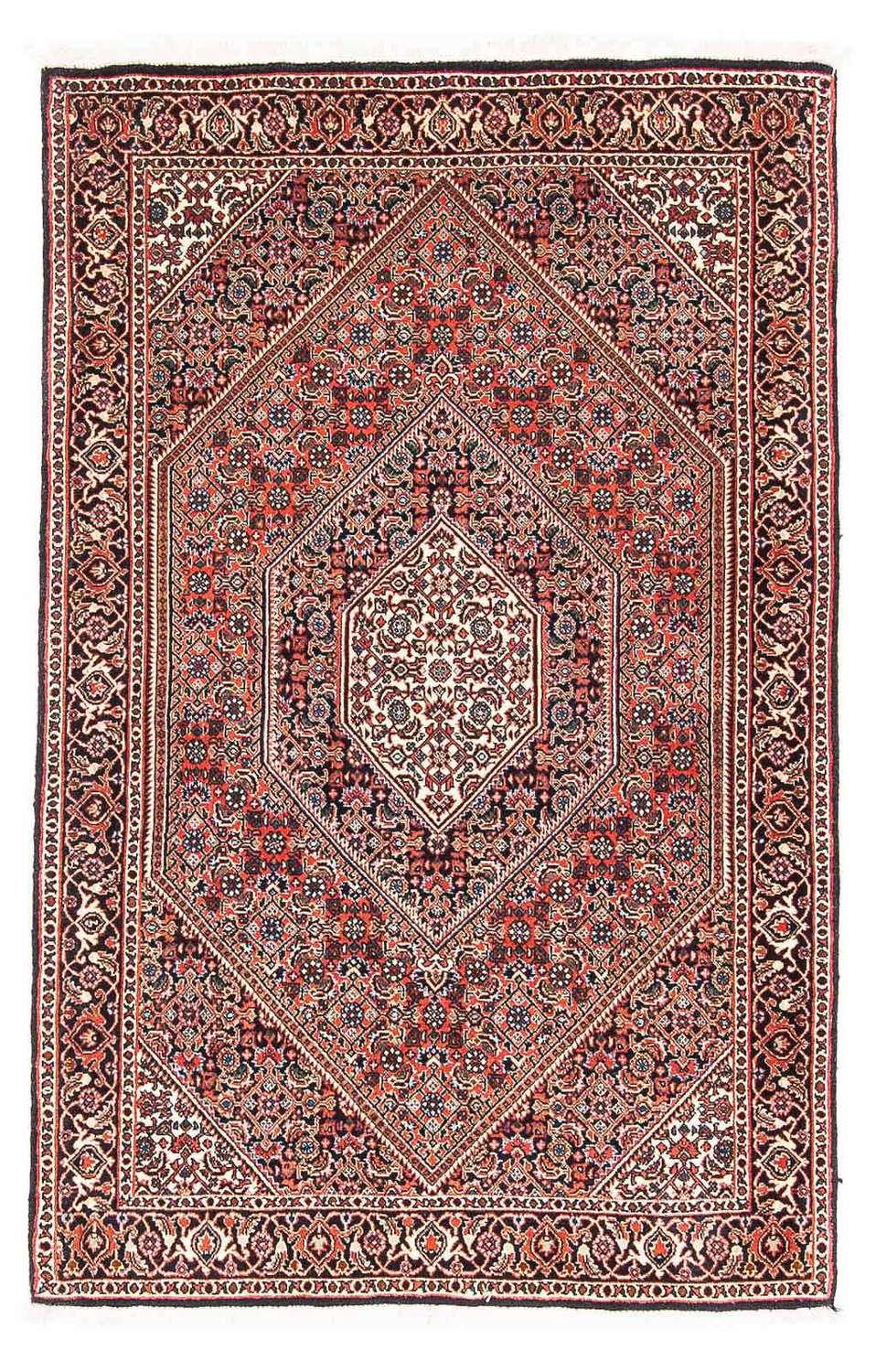Tapis persan - Bidjar - 145 x 91 cm - rouge clair