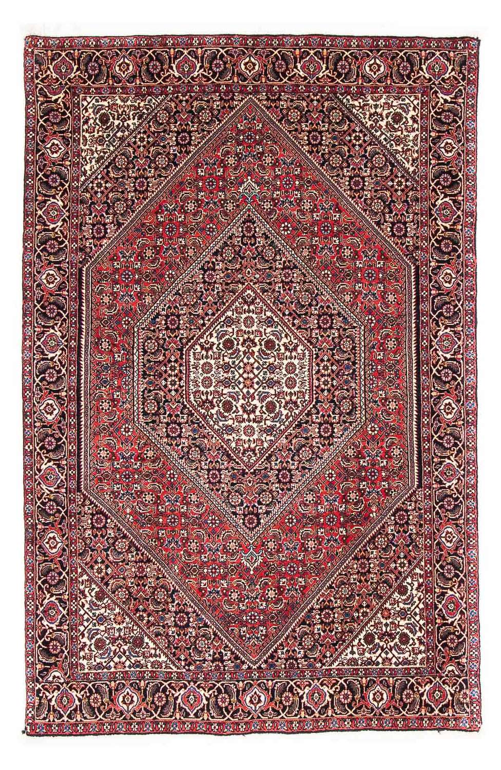 Alfombra persa - Bidjar - 170 x 110 cm - rojo