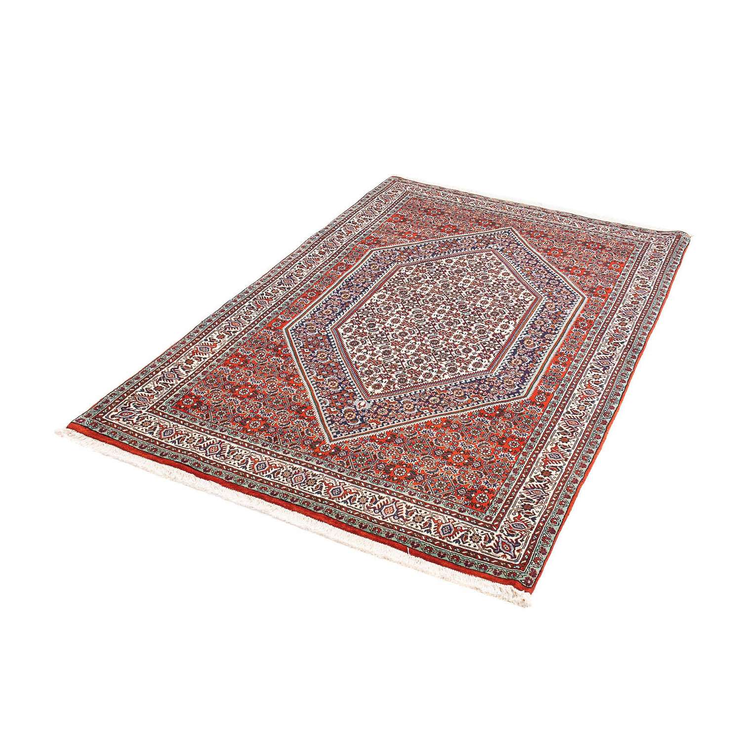 Alfombra persa - Bidjar - 164 x 110 cm - rojo