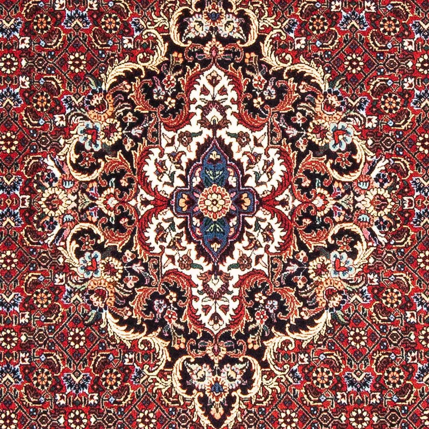 Alfombra persa - Bidjar - 175 x 109 cm - rojo oscuro
