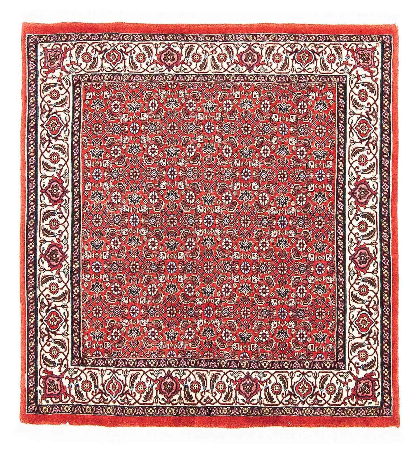 Persisk matta - Bijar kvadrat  - 98 x 97 cm - röd