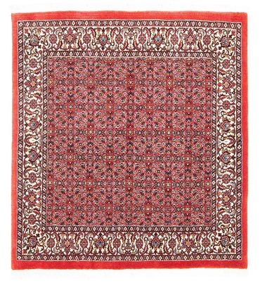 Alfombra persa - Bidjar cuadrado  - 104 x 98 cm - rojo