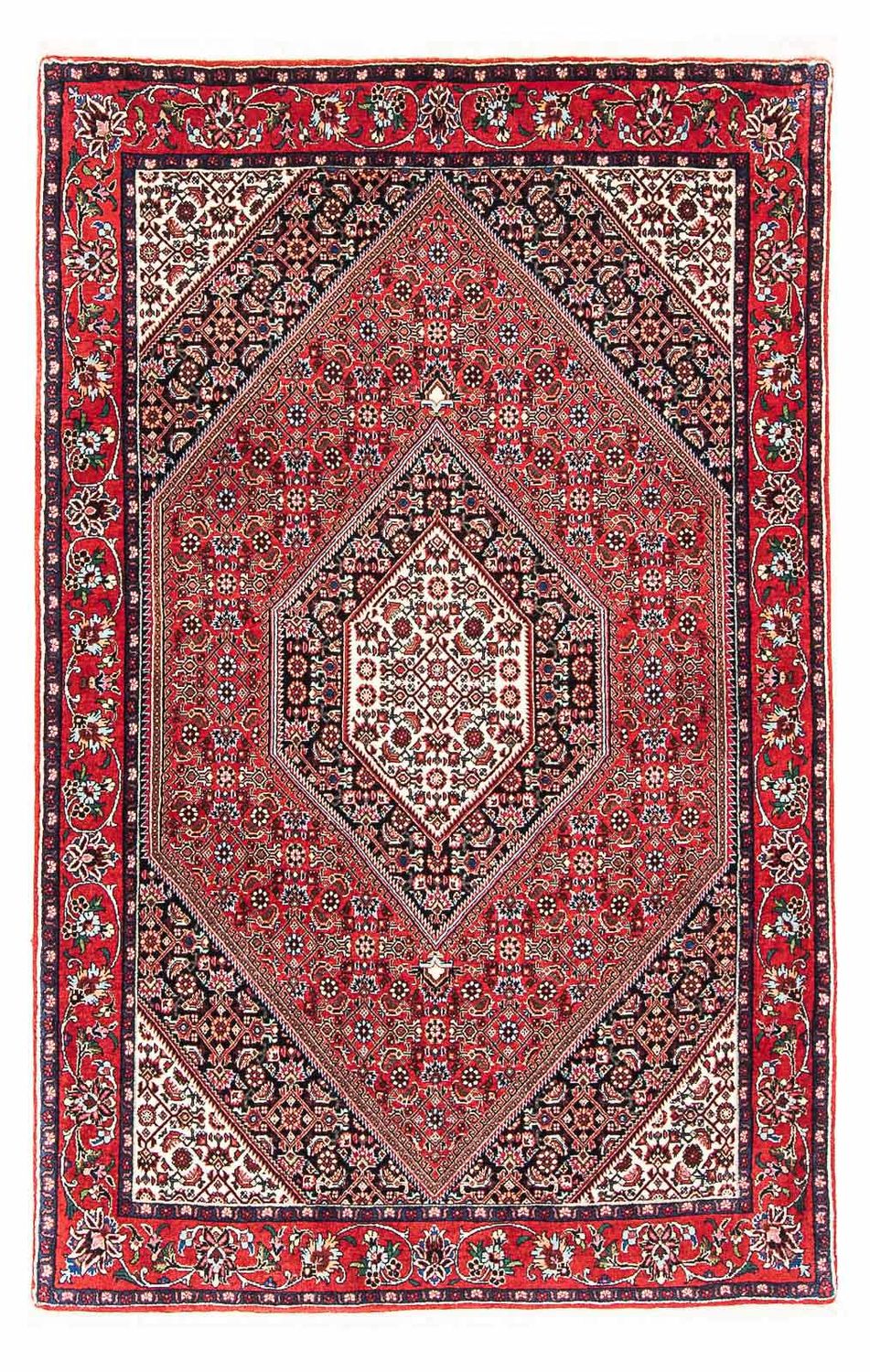 Tapete Persa - Bijar - 174 x 110 cm - vermelho