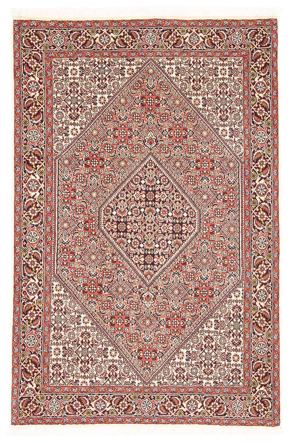 Tapete Persa - Bijar - 176 x 110 cm - vermelho claro