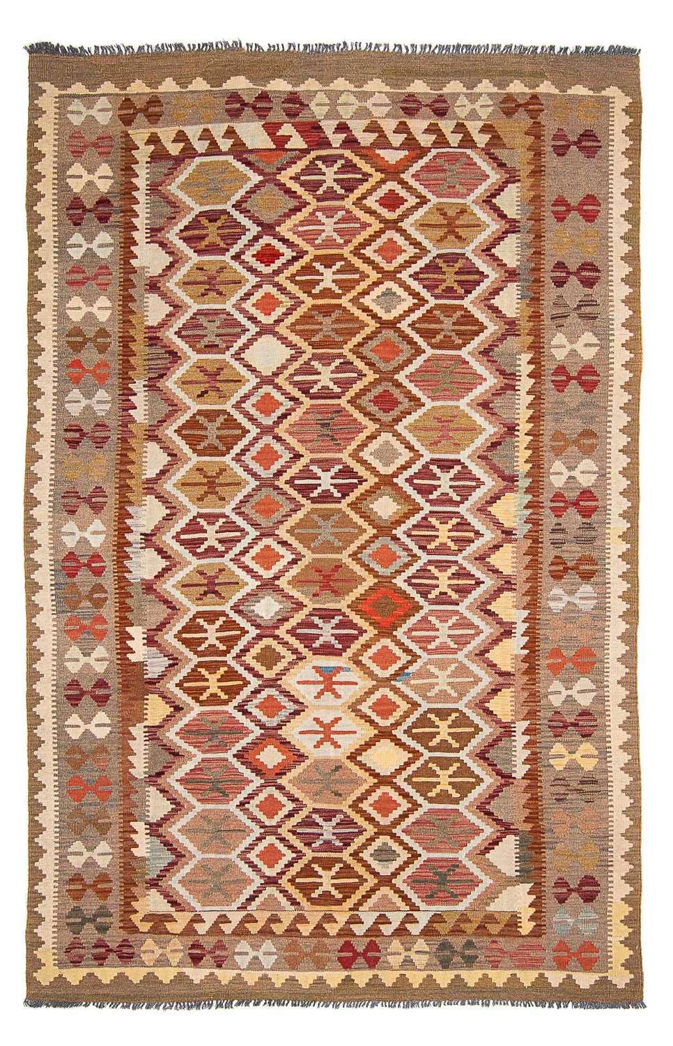 Kelim Carpet - Splash - 296 x 197 cm - flerfarvet