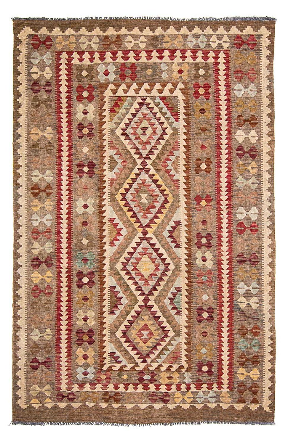 Kelim Carpet - Splash - 293 x 198 cm - flerfarvet